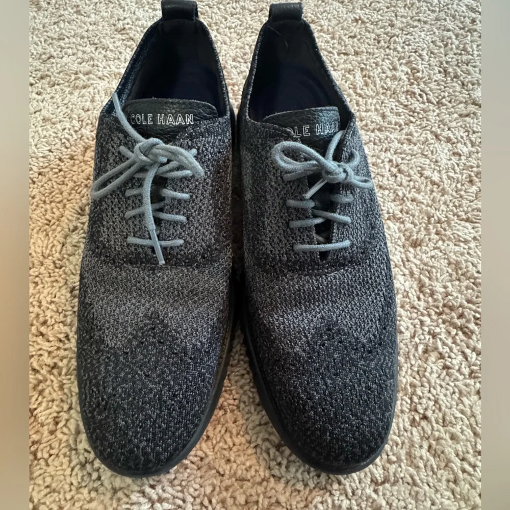 Cole Haan Men's 2.ZeroGrand Black/Ivory Oxfords Dress Shoes C27563 Sz 8.5